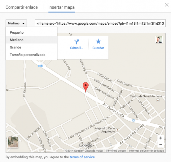 Codigo HTML de Google Maps